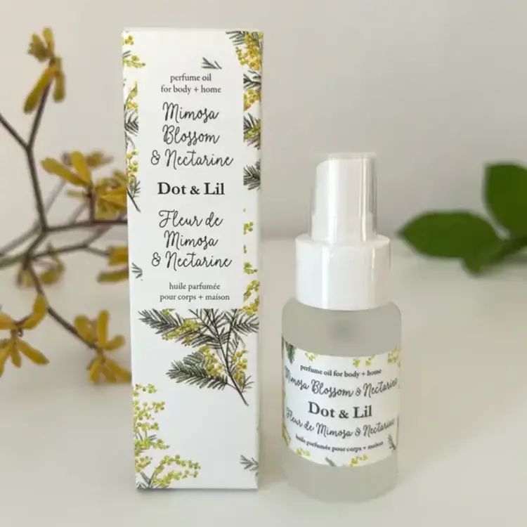 Dot & Lil Huile parfumée - Fleur de mimosa & nectarine