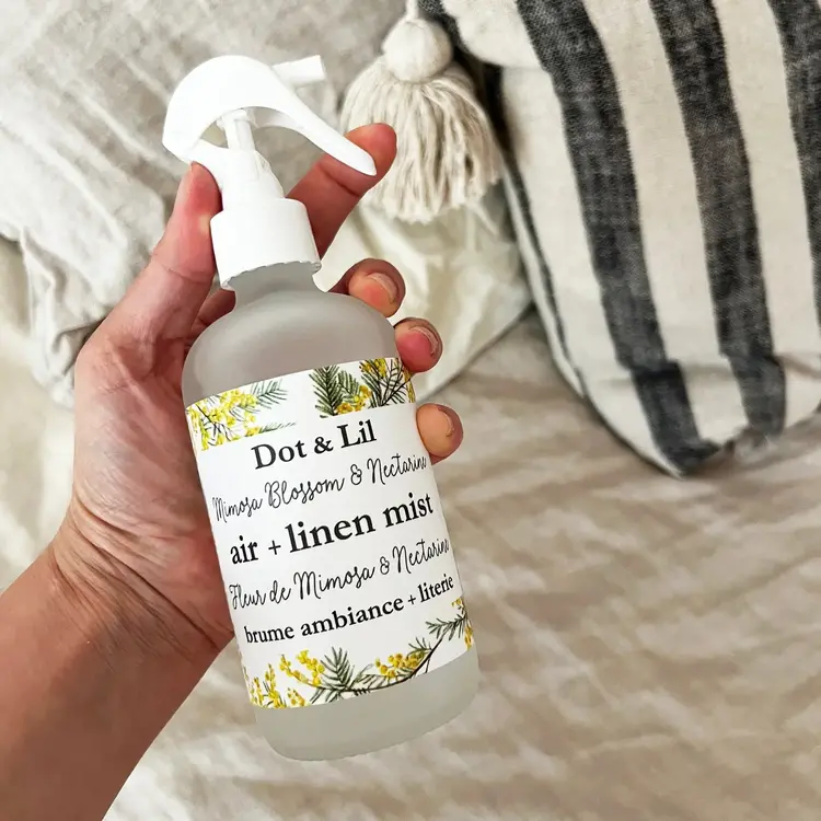 Dot & Lil Brume d'ambiance & literie -  Fleur de mimosa et nectarine