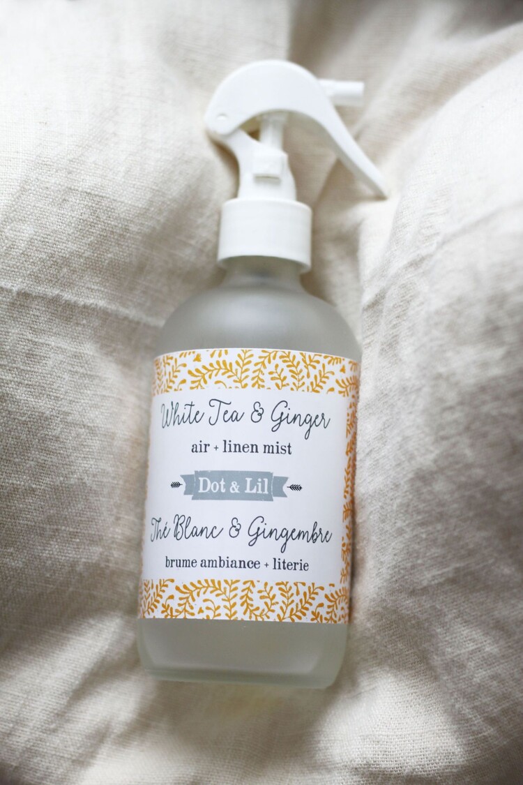 Dot & Lil Brume d'ambiance & literie -  Thé blanc et gingembre