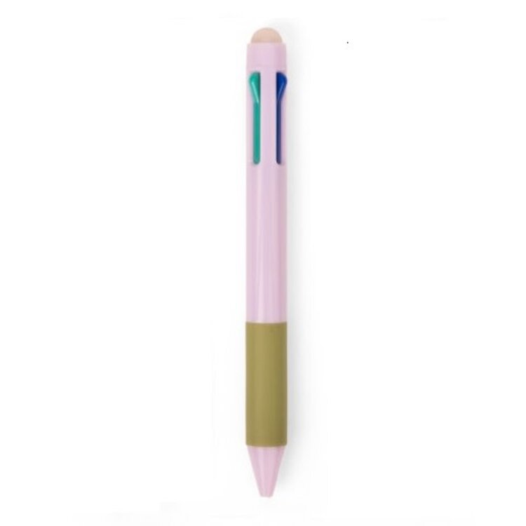 Kikkerland Stylo effaçable multicolore - Lilas et olive