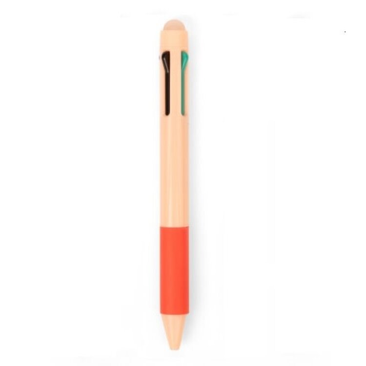 Kikkerland Stylo effaçable multicolore - Écru et orange