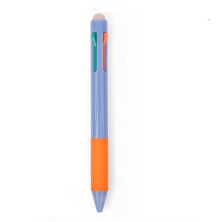 Kikkerland Stylo effaçable multicolore - Mauve et orange