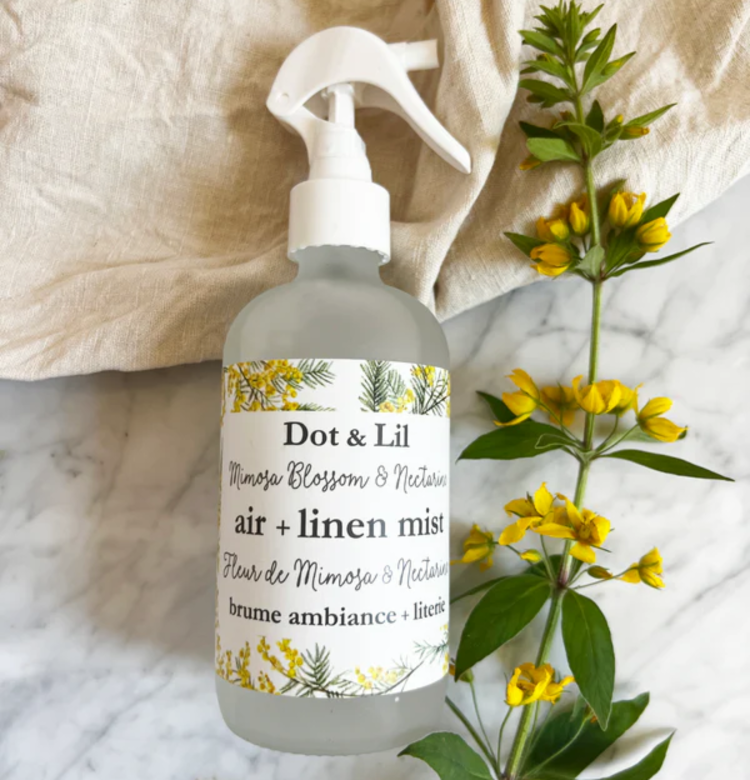 Dot & Lil Brume d'ambiance & literie -  Fleur de mimosa et nectarine