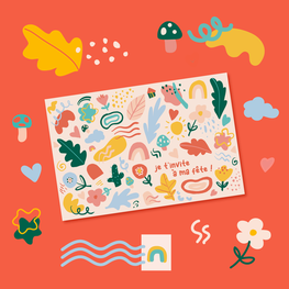 Boucle et Papier Invitations d'anniversaire (10) - Nature