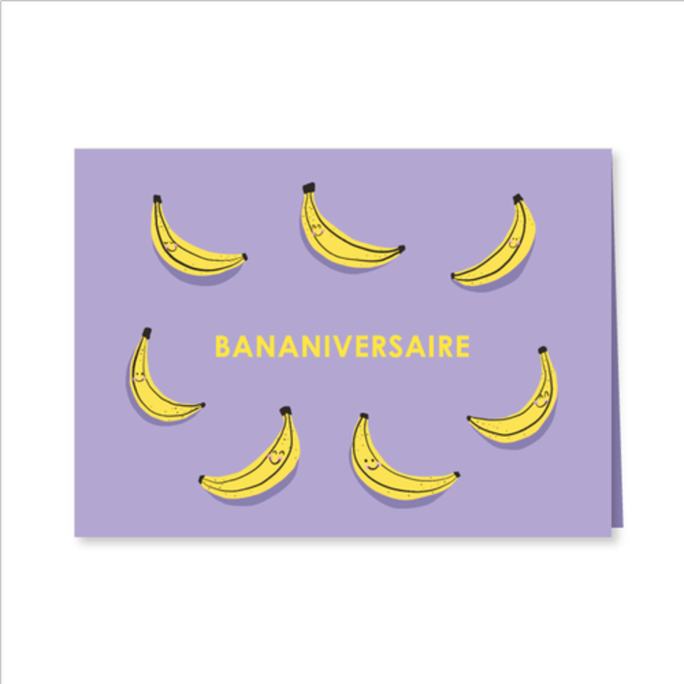 Boucle et Papier Géante carte de souhaits - Bananiversaire