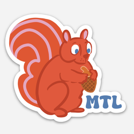 Boucle et Papier Autocollants - Écureuil Montréal