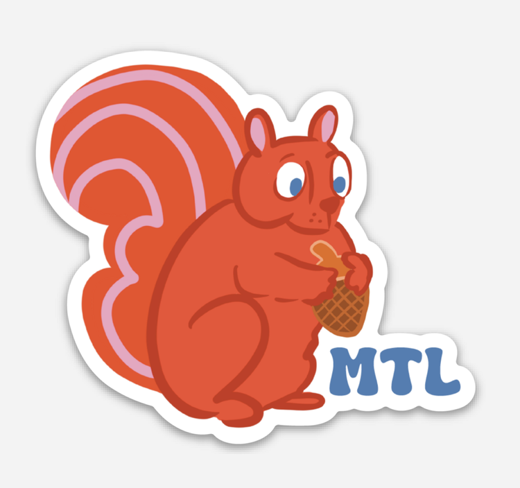 Boucle et Papier Autocollants - Écureuil Montréal