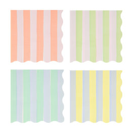Meri Meri Grandes serviettes de table - Pastel rayé