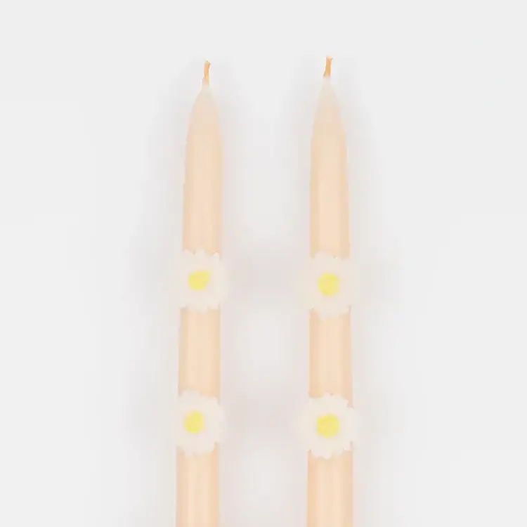 Meri Meri Bougies roses à marguerites