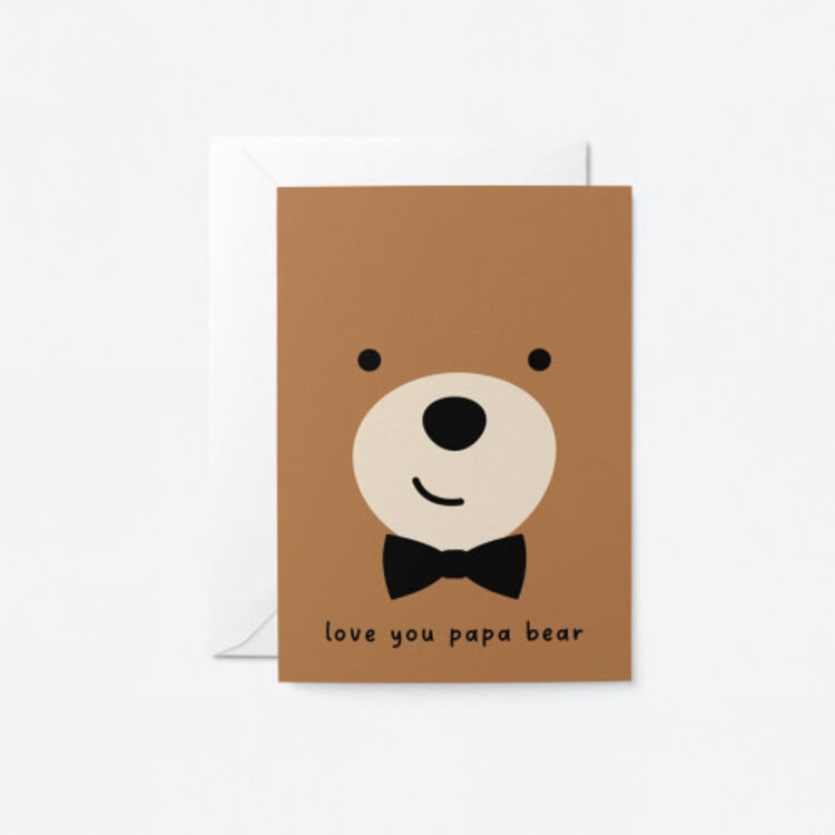Graphic Factory Carte de souhaits - Love you papa bear