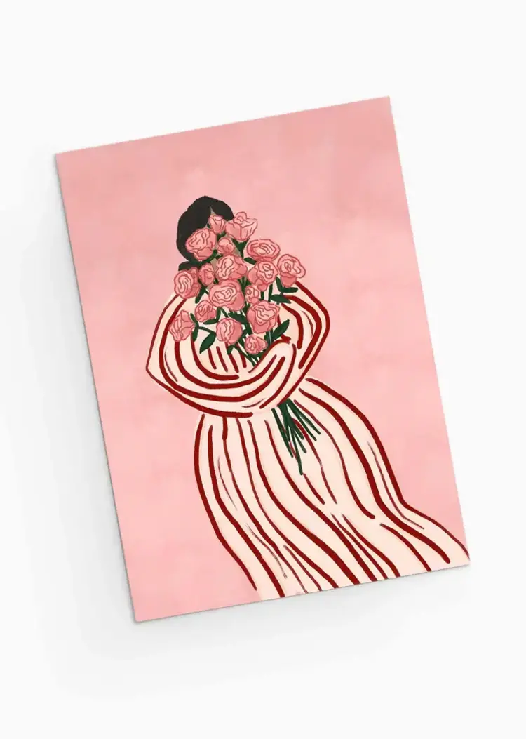 Mimi & August Carte de souhaits - Bouquet de roses