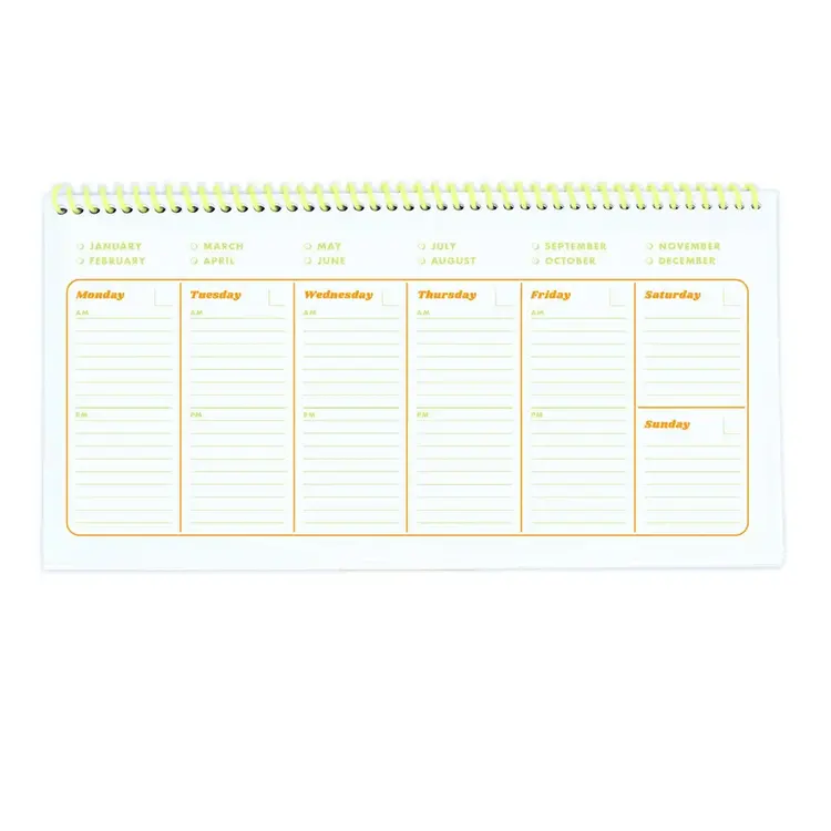 Next Chapter Studio Calendrier perpétuel - Orange fluo