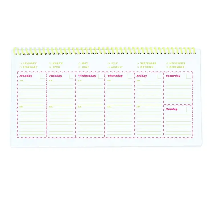 Next Chapter Studio Calendrier perpétuel - Rose fluo