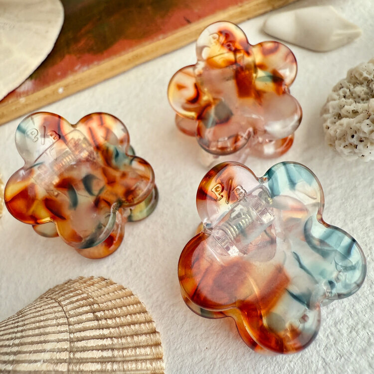 Pika & Bear Pince à cheveux - Mini fleur - Poipu