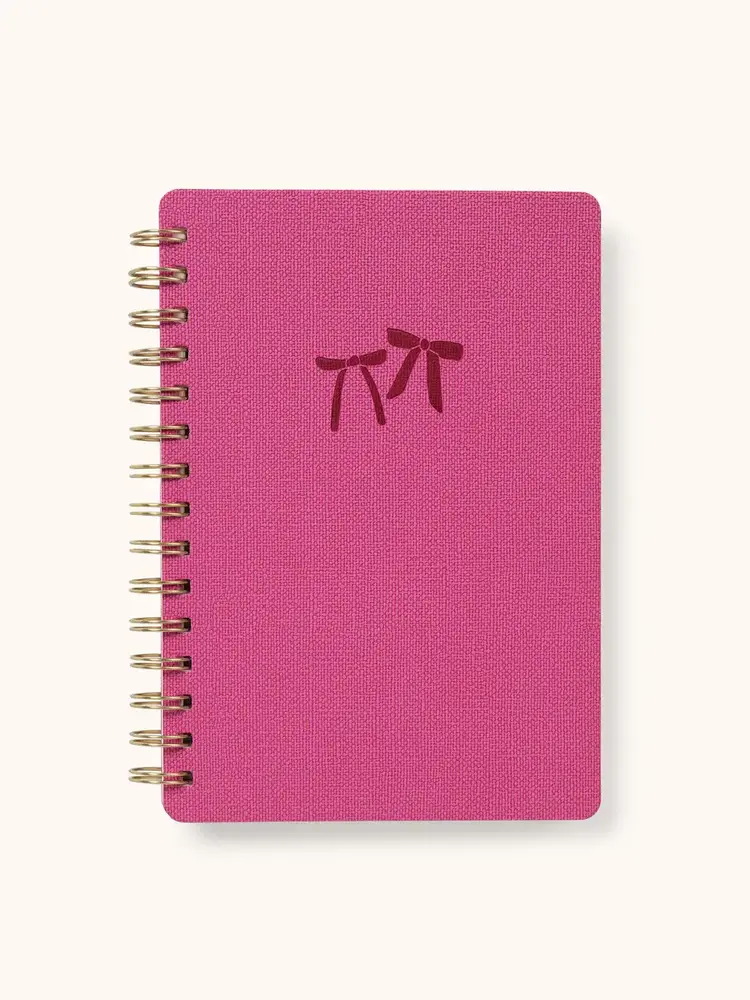 Studio Oh! Cahier de note - Rose avec boucle