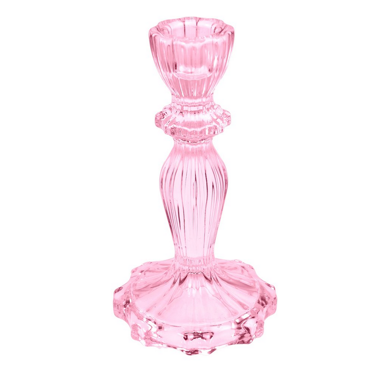 Rex London Bougeoir - Grand verre rose