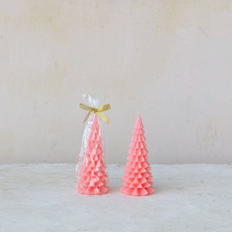 Creative Coop Chandelle non parfumée - Sapin rose