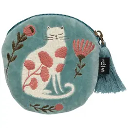 Danica Porte-monnaie brodé - Chat