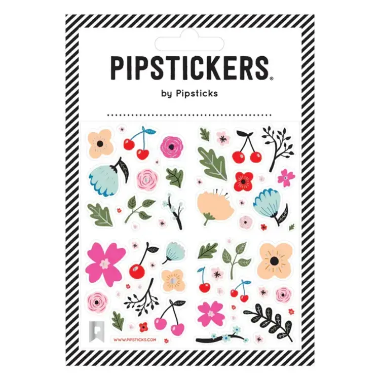 Pipsticks Autocollant - Cerises & Fleurs