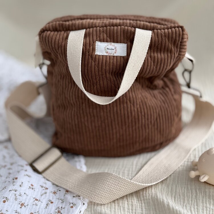 Baluchon Sac à couches matelassé - Cognac