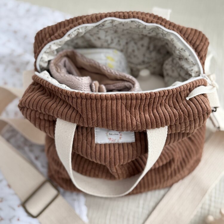 Baluchon Sac à couches matelassé - Cognac