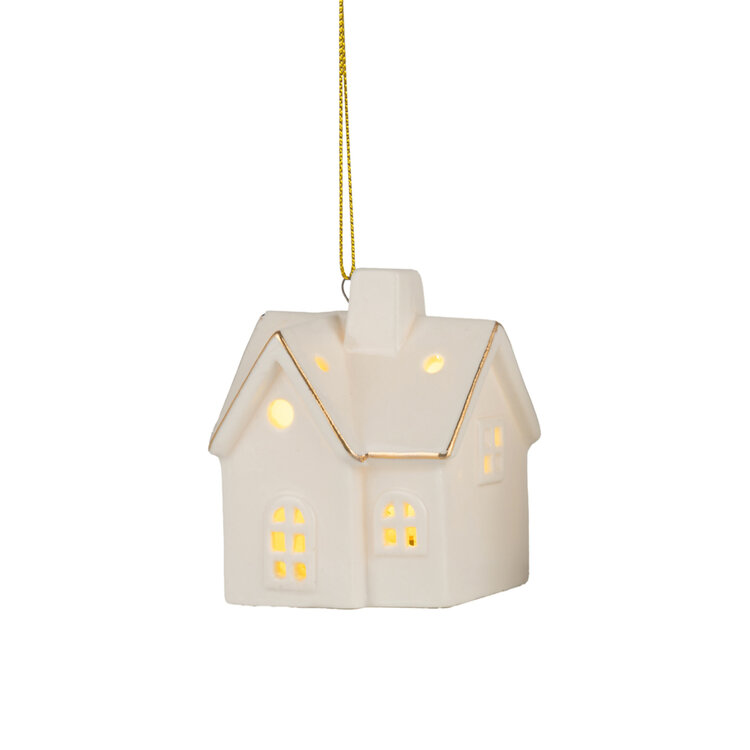 Silver Tree Ornement - Maison en céramique