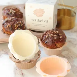 Moi d'abord Moules à muffin en silicone - Fleur