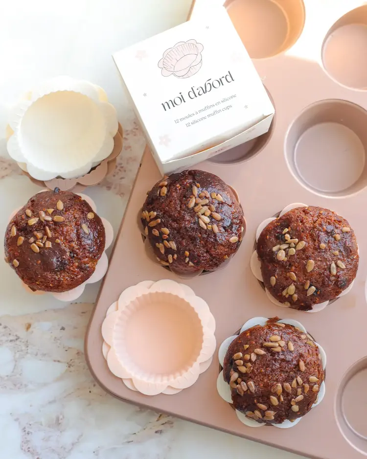 Moi d'abord Moules à muffin en silicone - Fleur