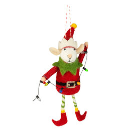 Silver Tree Ornement - Souris lutin - Guirlande