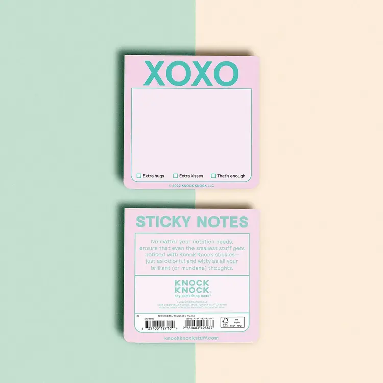 Knock Knock Bloc-notes autocollant - XOXO