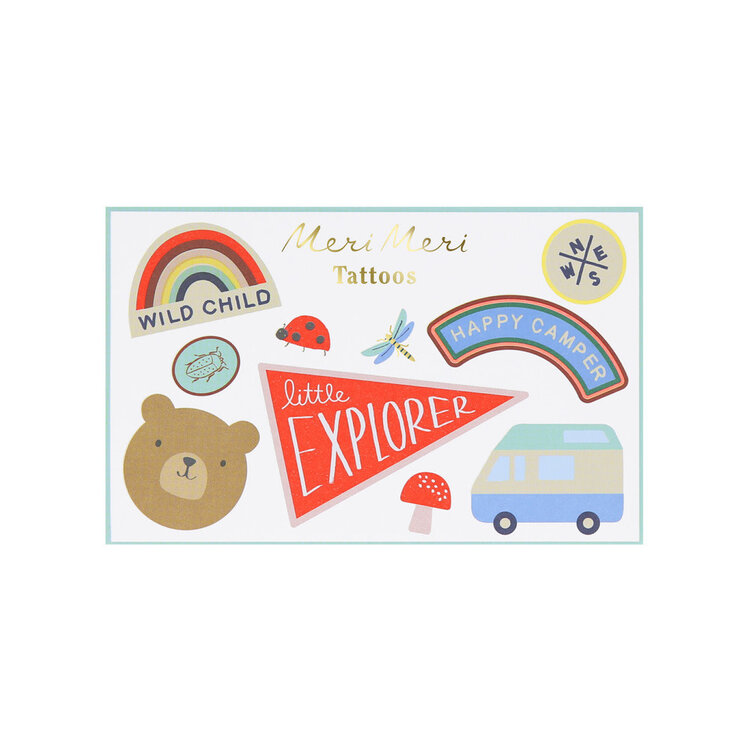 Meri Meri Tatouages - Adventure de camping