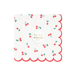 Meri Meri Grandes serviettes de table - Cerises