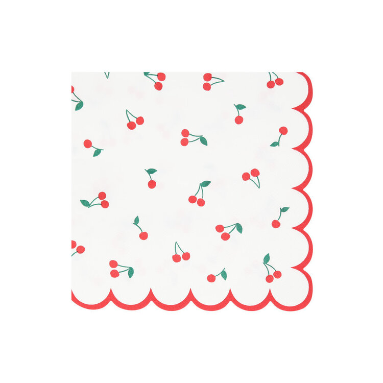 Meri Meri Grandes serviettes de table - Cerises