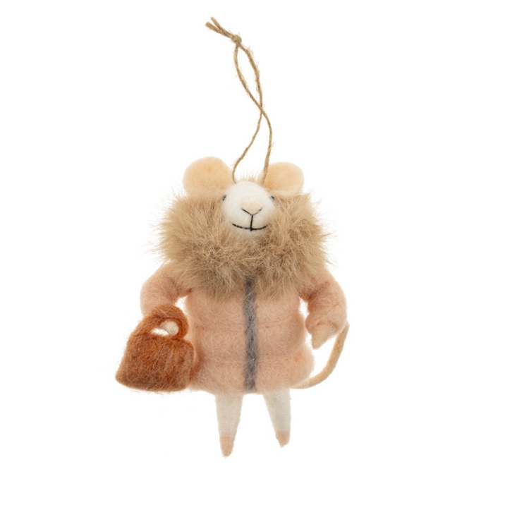 Indaba Ornement - Souris - Wintry Wendy