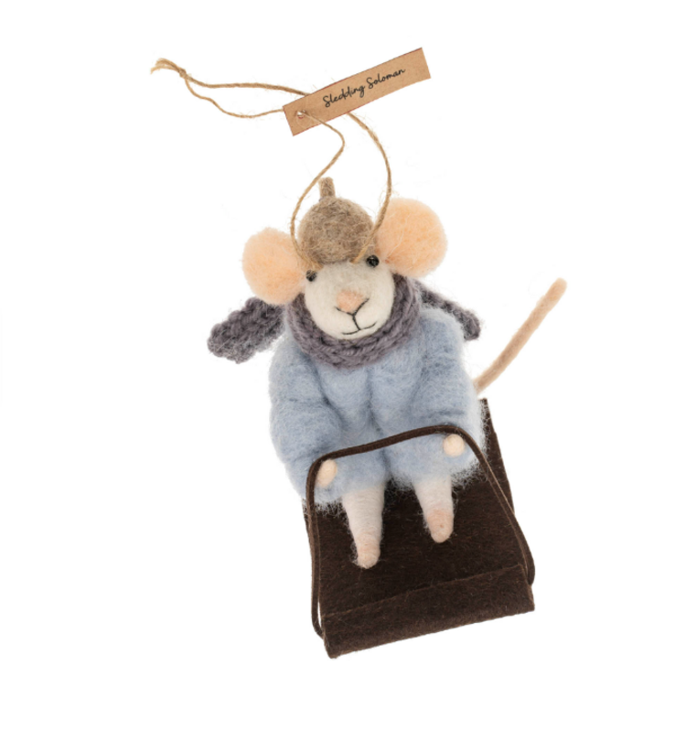 Indaba Ornement - Souris à chapeau de champignon