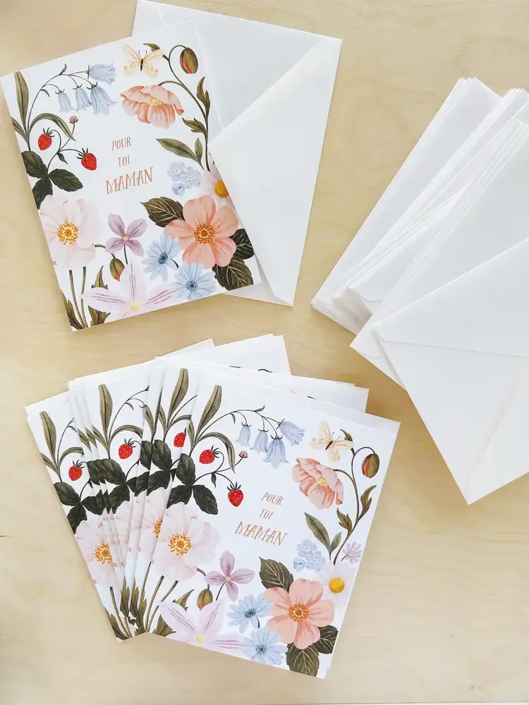 Marie-Lise Carte de souhaits -  Des fleurs pour maman