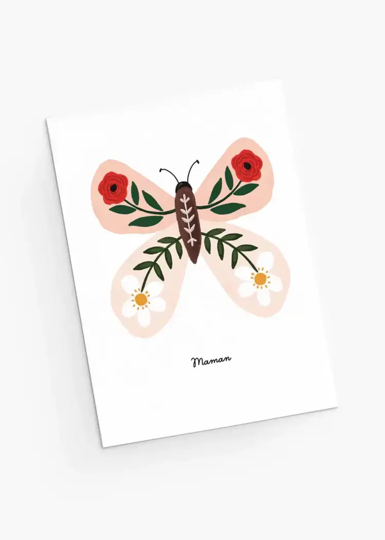Mimi & August Carte de souhaits - Papillon floral