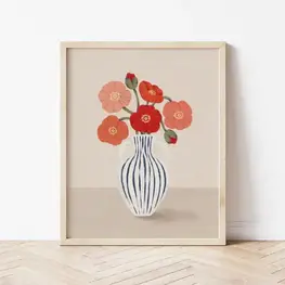 Marie-Lise Affiche 8 x 10 - Bouquet de pavot