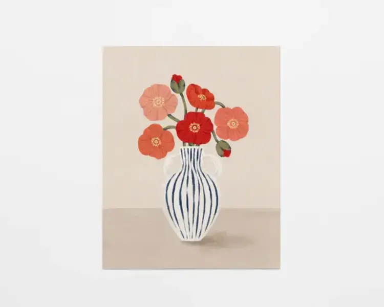 Marie-Lise Affiche 8 x 10 - Bouquet de pavot