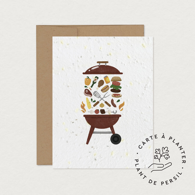 Mimosa Design Carte de souhaits  - Ensemencée - Maître du BBQ