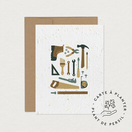 Mimosa Design Carte de souhaits  - Ensemencée - Passion construction