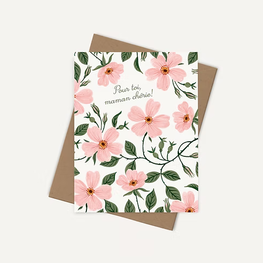 Joannie Houle Carte de souhaits -  Roses - Maman chérie
