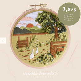 Brodé Serré Kit de broderie D.I.Y - Les oies