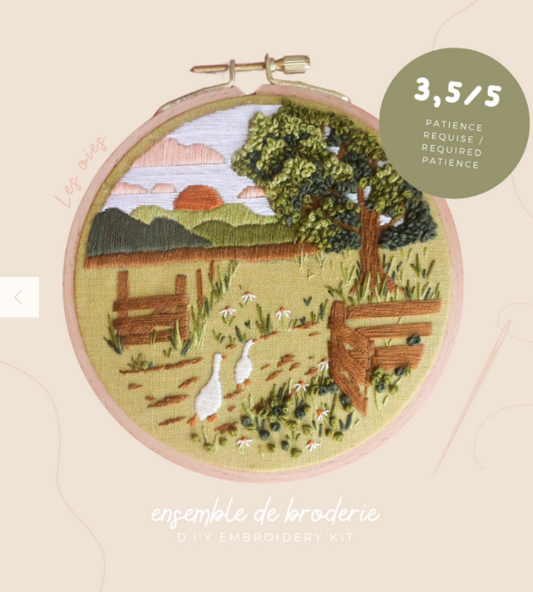 Brodé Serré Kit de broderie D.I.Y - Les oies