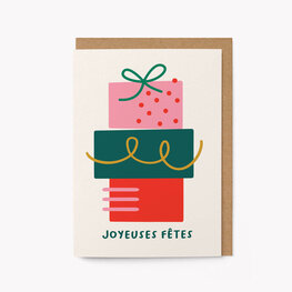 Graphic Factory Carte de souhaits - Joyeuses Fetes - Cadeaux