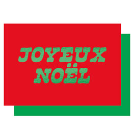 Lucky Ink Carte de souhaits - Joyeux Noel - Rouge et Vert