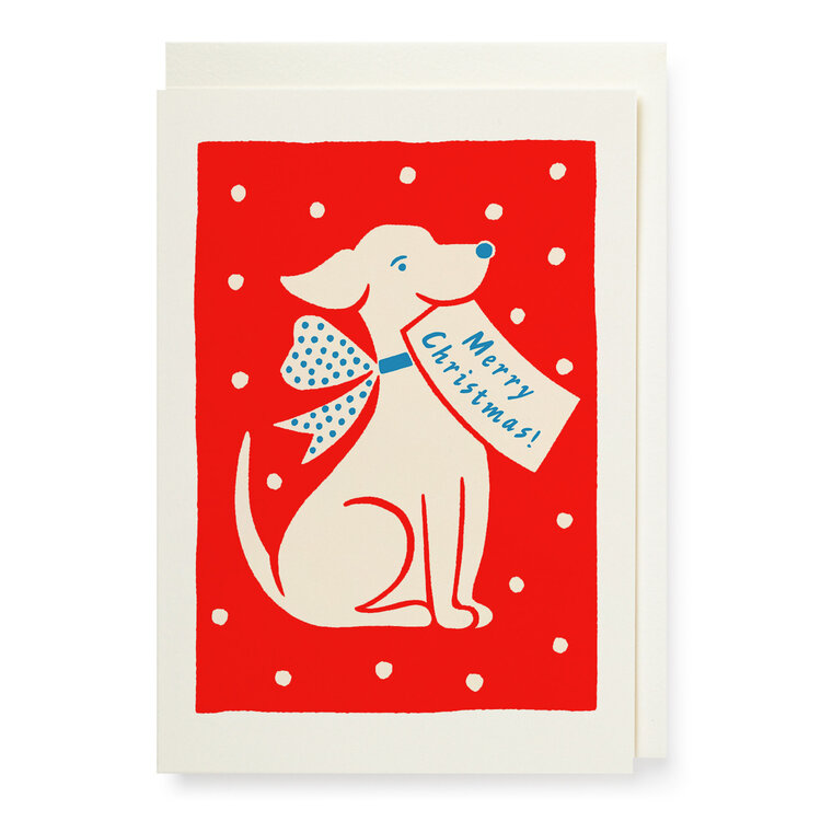 Archivist Mini carte de souhaits - Chien de Noel