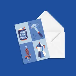 Anne-Julie Dudemaine Carte de souhaits - Bonne fête Papa