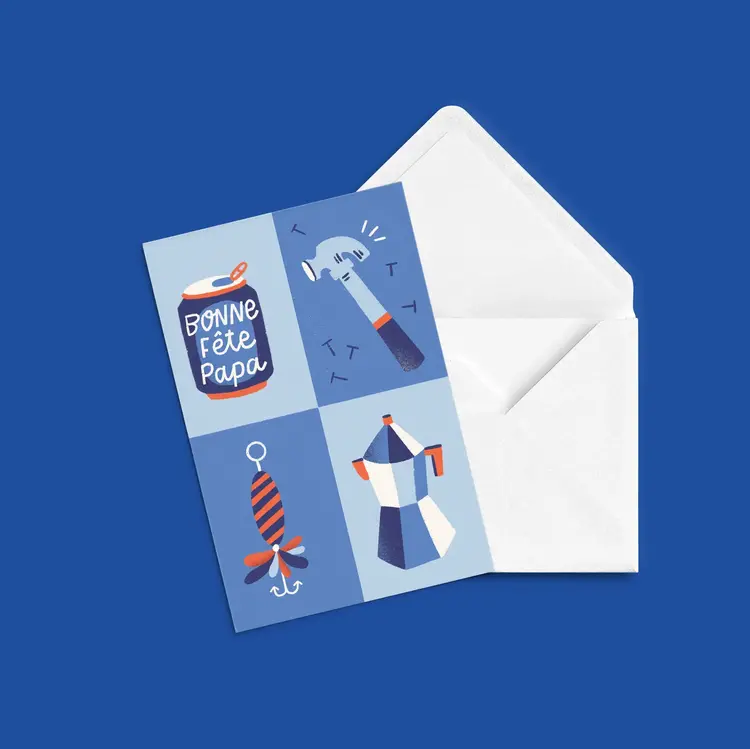 Anne-Julie Dudemaine Carte de souhaits - Bonne fête Papa