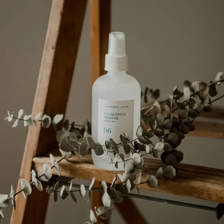 Flambette Bruine d'ambiance - Eucalyptus + Menthe - 8 oz